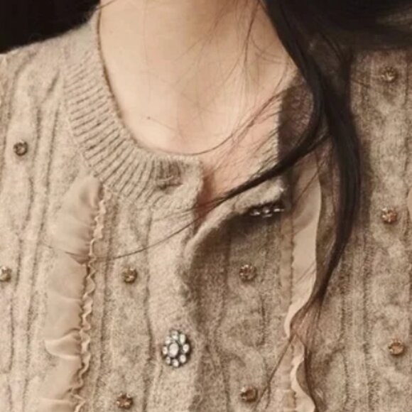 Brand New Maeve Short Sleeve Embellished Cardigan - Picture 6 of 12